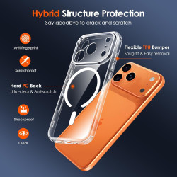 ivoler Coque Magnétique pour iPhone 17 Pro Max, Compatible avec MagSafe, [Anti-Jaunissement] [Protection Antichoc Militaire] HD 