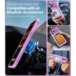 ivoler Coque Magnétique pour iPhone 17 Pro Max, Compatible avec MagSafe, [Protection Antichoc Militaire] Translucide Mat Arrière