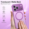 ivoler Coque Magnétique pour iPhone 17 Pro Max, Compatible avec MagSafe, [Protection Antichoc Militaire] Translucide Mat Arrière
