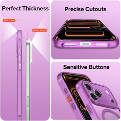 ivoler Coque Magnétique pour iPhone 17 Pro Max, Compatible avec MagSafe, [Protection Antichoc Militaire] Translucide Mat Arrière