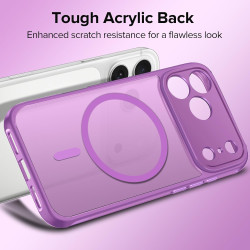 ivoler Coque Magnétique pour iPhone 17 Pro Max, Compatible avec MagSafe, [Protection Antichoc Militaire] Translucide Mat Arrière