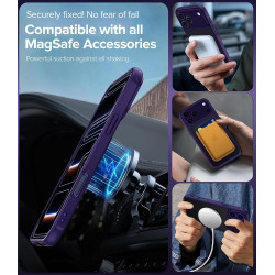 ivoler Coque Magnétique pour iPhone 17 Pro Max, Compatible avec MagSafe, [Protection Antichoc Militaire] Translucide Mat Arrière