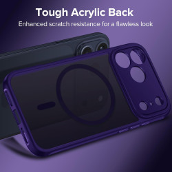 ivoler Coque Magnétique pour iPhone 17 Pro Max, Compatible avec MagSafe, [Protection Antichoc Militaire] Translucide Mat Arrière