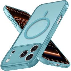 ivoler Coque Magnétique pour iPhone 17 Pro Max, Compatible avec MagSafe, [Protection Antichoc Militaire] Translucide Mat Arrière