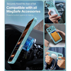 ivoler Coque Magnétique pour iPhone 17 Pro Max, Compatible avec MagSafe, [Protection Antichoc Militaire] Translucide Mat Arrière