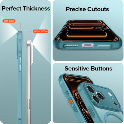 ivoler Coque Magnétique pour iPhone 17 Pro Max, Compatible avec MagSafe, [Protection Antichoc Militaire] Translucide Mat Arrière