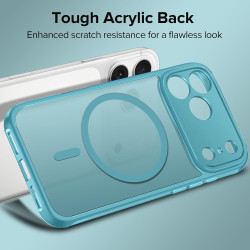 ivoler Coque Magnétique pour iPhone 17 Pro Max, Compatible avec MagSafe, [Protection Antichoc Militaire] Translucide Mat Arrière