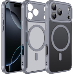 ivoler Coque Magnétique pour iPhone 17 Pro Max, Compatible avec MagSafe, Translucide Mat Arrière Étui de Protection en Silicone 