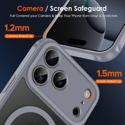 ivoler Coque Magnétique pour iPhone 17 Pro Max, Compatible avec MagSafe, Translucide Mat Arrière Étui de Protection en Silicone 