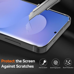 ivoler Magnétique Coque pour Samsung Galaxy S25 FE 5G, avec 2 Pièces Verre Trempé, Anti-Jaunissement Protection Militaire Étui d