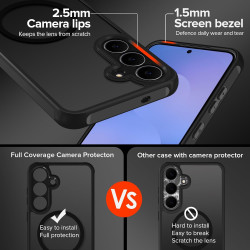 ivoler Magnétique Coque pour Samsung Galaxy S25 FE 5G, avec 2 Pièces Verre Trempé, Anti-Jaunissement Protection Militaire Étui d
