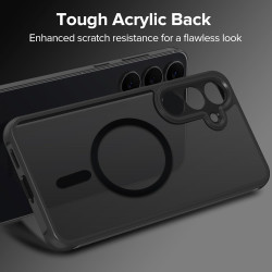 ivoler Magnétique Coque pour Samsung Galaxy S25 FE 5G, avec 2 Pièces Verre Trempé, Anti-Jaunissement Protection Militaire Étui d