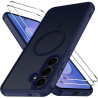 ivoler Coque Magnétique pour Samsung Galaxy S25 FE 5G, Compatible avec MagSafe, Translucide Mat Arrière Étui de Protection en Si