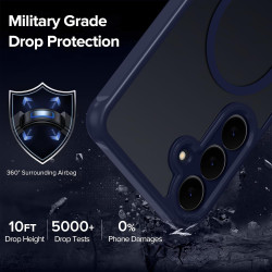 ivoler Coque Magnétique pour Samsung Galaxy S25 FE 5G, Compatible avec MagSafe, Translucide Mat Arrière Étui de Protection en Si