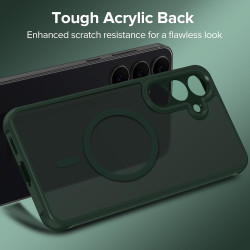 ivoler Coque Magnétique pour Samsung Galaxy S25 FE 5G, Compatible avec MagSafe, Translucide Mat Arrière Étui de Protection en Si