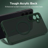 ivoler Coque Magnétique pour Samsung Galaxy S25 FE 5G, Compatible avec MagSafe, Translucide Mat Arrière Étui de Protection en Si