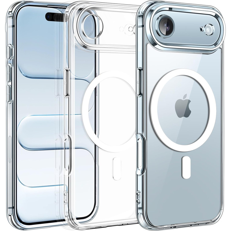 ivoler Coque Magnétique pour iPhone Air, Compatible avec MagSafe, [Protection Antichoc Militaire] HD Clair Étui de Téléphone Dos