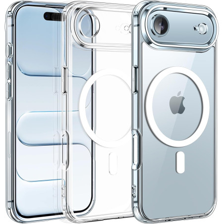 ivoler Coque Magnétique pour iPhone Air, Compatible avec MagSafe, [Protection Antichoc Militaire] HD Clair Étui de Téléphone Dos