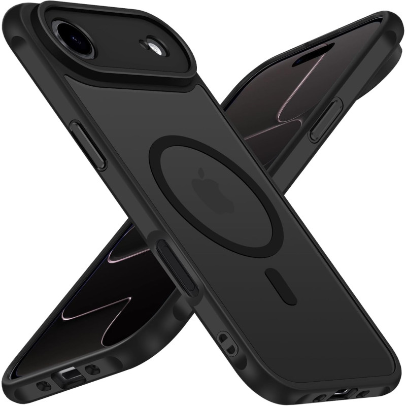 ivoler Coque Magnétique pour iPhone Air, Compatible avec MagSafe, Translucide Mat Arrière Étui de Protection en Silicone Liquide