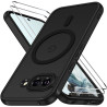 ivoler Magnétique Coque pour Google Pixel 9a, avec 2 Pièces Verre Trempé, Anti-Jaunissement Protection Militaire Étui de Mince B