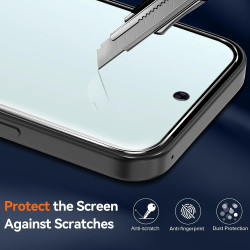 ivoler Magnétique Coque pour Google Pixel 9a, avec 2 Pièces Verre Trempé, Anti-Jaunissement Protection Militaire Étui de Mince B