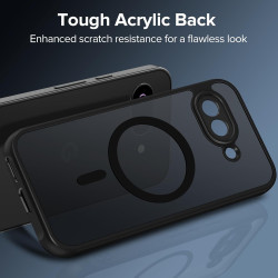 ivoler Magnétique Coque pour Google Pixel 9a, avec 2 Pièces Verre Trempé, Anti-Jaunissement Protection Militaire Étui de Mince B
