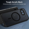 ivoler Magnétique Coque pour Google Pixel 9a, avec 2 Pièces Verre Trempé, Anti-Jaunissement Protection Militaire Étui de Mince B
