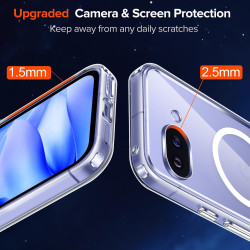 ivoler Magnétique Coque 3 en 1 Compatible avec Google Pixel 9a - Étui Antichoc avec Protection Militaire, 2 Pièces Verre Trempé,