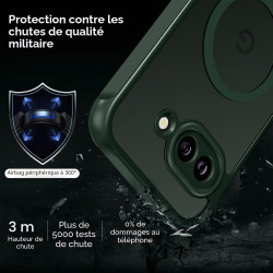 ivoler Coque Magnétique pour Google Pixel 9a, Compatible avec MagSafe, Translucide Mat Arrière Étui de Protection en Silicone Li