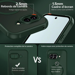 ivoler Coque Magnétique pour Google Pixel 9a, Compatible avec MagSafe, Translucide Mat Arrière Étui de Protection en Silicone Li