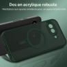ivoler Coque Magnétique pour Google Pixel 9a, Compatible avec MagSafe, Translucide Mat Arrière Étui de Protection en Silicone Li