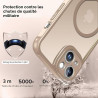 ivoler Coque Magnétique pour iPhone 13, Compatible avec Magsafe, 2 Pièces Verre Trempé - Étui Antichoc avec Protection Militaire