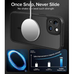 ivoler Coque Magnétique pour iPhone 13, Compatible avec Magsafe, 2 Pièces Verre Trempé - Étui Antichoc avec Protection Militaire