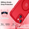 ivoler Coque Magnétique pour iPhone 13, Compatible avec Magsafe, 2 Pièces Verre Trempé - Étui Antichoc avec Protection Militaire