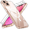 ivoler Coque Magnétique pour iPhone 13, Compatible avec Magsafe, 2 Pièces Verre Trempé - Étui Antichoc avec Protection Militaire