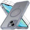 ivoler Coque Magnétique pour iPhone 13, Compatible avec Magsafe, 2 Pièces Verre Trempé - Étui Antichoc avec Protection Militaire