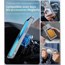 ivoler Coque Magnétique pour iPhone 13, Compatible avec Magsafe, 2 Pièces Verre Trempé - Étui Antichoc avec Protection Militaire
