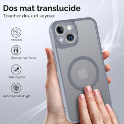 ivoler Coque Magnétique pour iPhone 13, Compatible avec Magsafe, 2 Pièces Verre Trempé - Étui Antichoc avec Protection Militaire