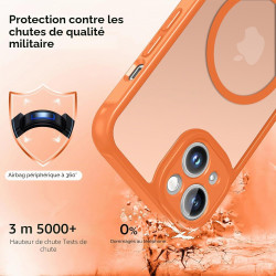 Ivoler coque magnétique pour iphone 13, compatible avec magsafe, 2 pièces verre trempé - étui antichoc avec protection militaire