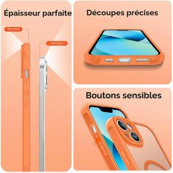 Ivoler coque magnétique pour iphone 13, compatible avec magsafe, 2 pièces verre trempé - étui antichoc avec protection militaire