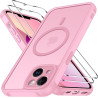 ivoler Coque Magnétique pour iPhone 13, Compatible avec Magsafe, 2 Pièces Verre Trempé - Étui Antichoc avec Protection Militaire