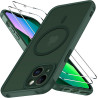 ivoler Coque Magnétique pour iPhone 13, Compatible avec Magsafe, 2 Pièces Verre Trempé - Étui Antichoc avec Protection Militaire