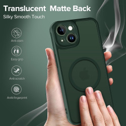 ivoler Coque Magnétique pour iPhone 13, Compatible avec Magsafe, 2 Pièces Verre Trempé - Étui Antichoc avec Protection Militaire