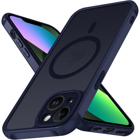 ivoler Coque Magnétique pour iPhone 13 6.1 Pouces, Compatible avec MagSafe, [Protection Antichoc Militaire] Translucide Mat Arri