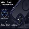 ivoler Coque Magnétique pour iPhone 13 6.1 Pouces, Compatible avec MagSafe, [Protection Antichoc Militaire] Translucide Mat Arri