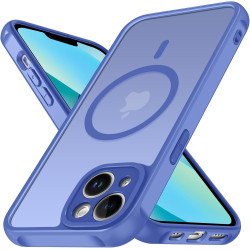 ivoler Coque Magnétique pour iPhone 13 6.1 Pouces, Compatible avec MagSafe, [Protection Antichoc Militaire] Translucide Mat Arri