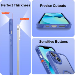 ivoler Coque Magnétique pour iPhone 13 6.1 Pouces, Compatible avec MagSafe, [Protection Antichoc Militaire] Translucide Mat Arri