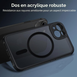 ivoler Coque Magnétique pour iPhone 13 6.1 Pouces, Compatible avec MagSafe, Translucide Mat Arrière Étui de Protection en Silico