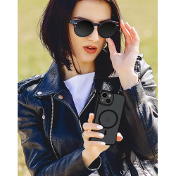 ivoler Coque Magnétique pour iPhone 13 6.1 Pouces, Compatible avec MagSafe, Translucide Mat Arrière Étui de Protection en Silico