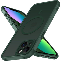 ivoler Coque Magnétique pour iPhone 13 6.1 Pouces, Compatible avec MagSafe, [Protection Antichoc Militaire] Translucide Mat Arri